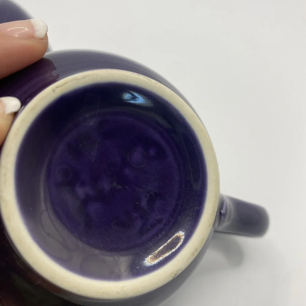 Fiesta‎ Dinner Ware 2 Plum Purple Tea Coffee Cups Retired Color C Handle